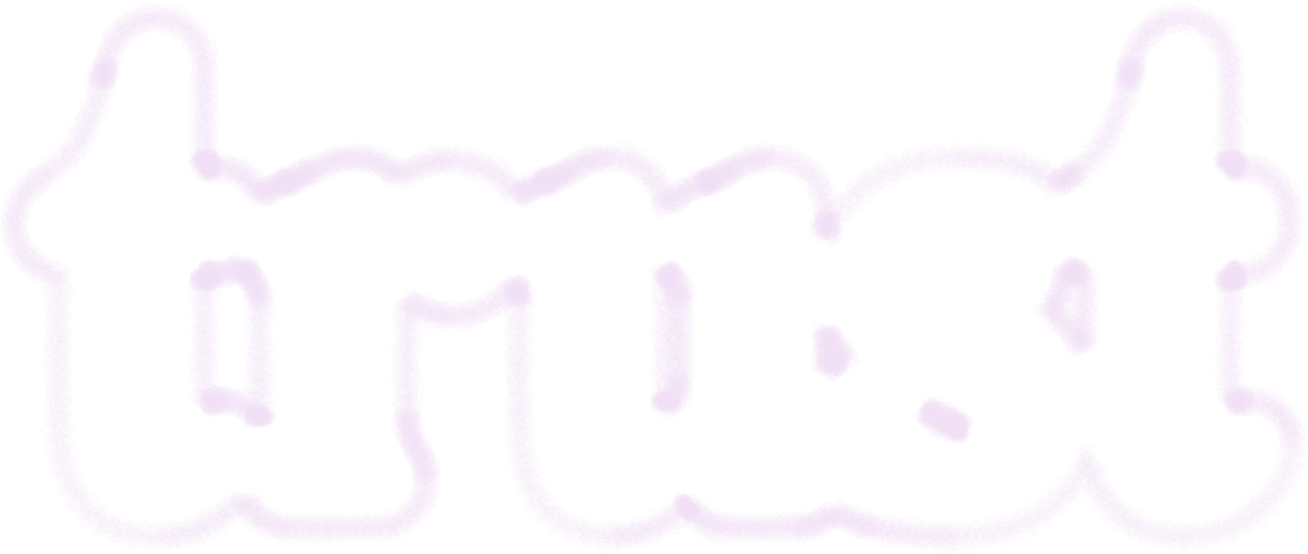 Purple Garden, trust text in graffiti. Represents coming back to our garden with trusted spiritual advisors.