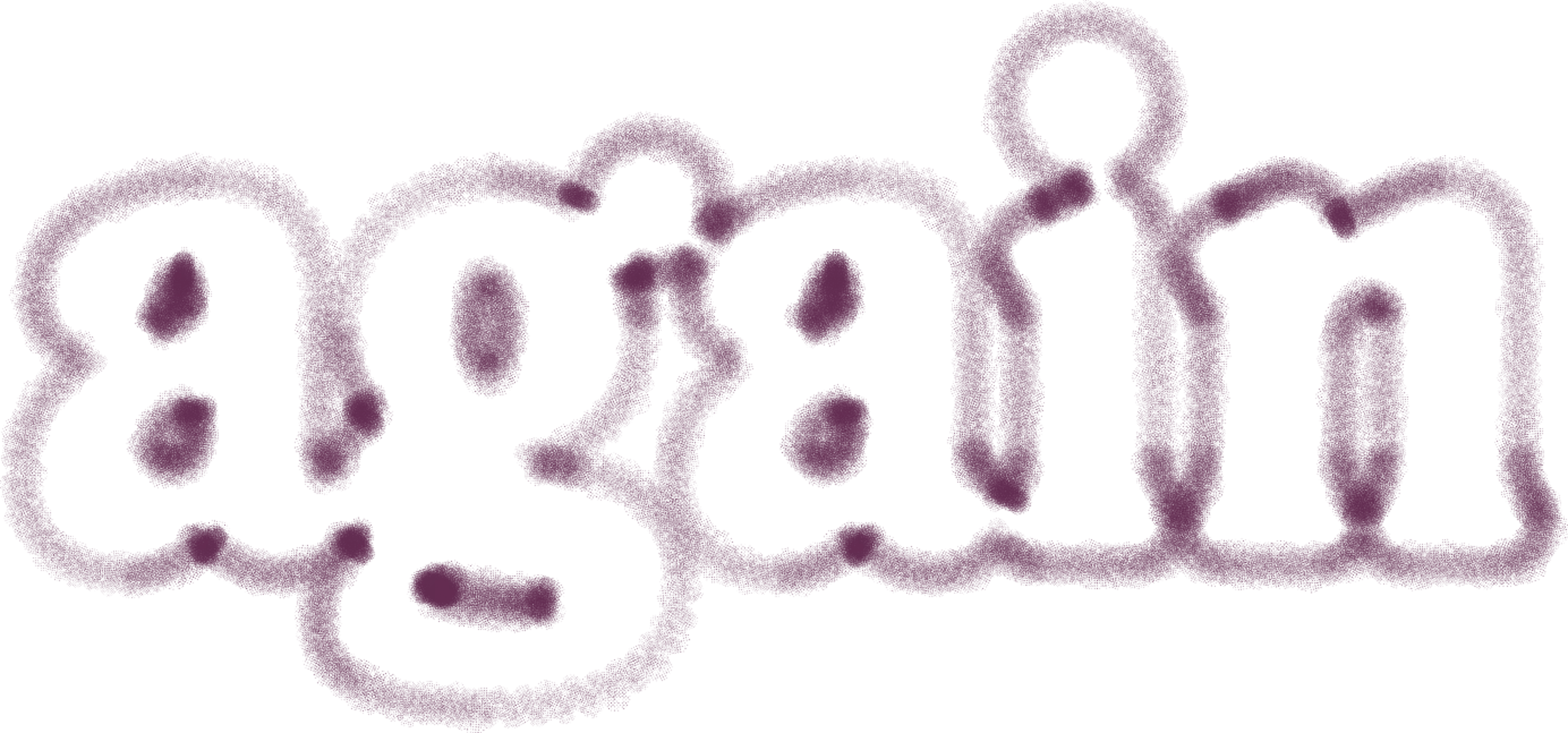 Purple Garden, again text in graffiti. Represents coming back to our garden with new crafts each time