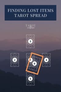 Tarot spread for finding lost items layout by TarotCulture.com